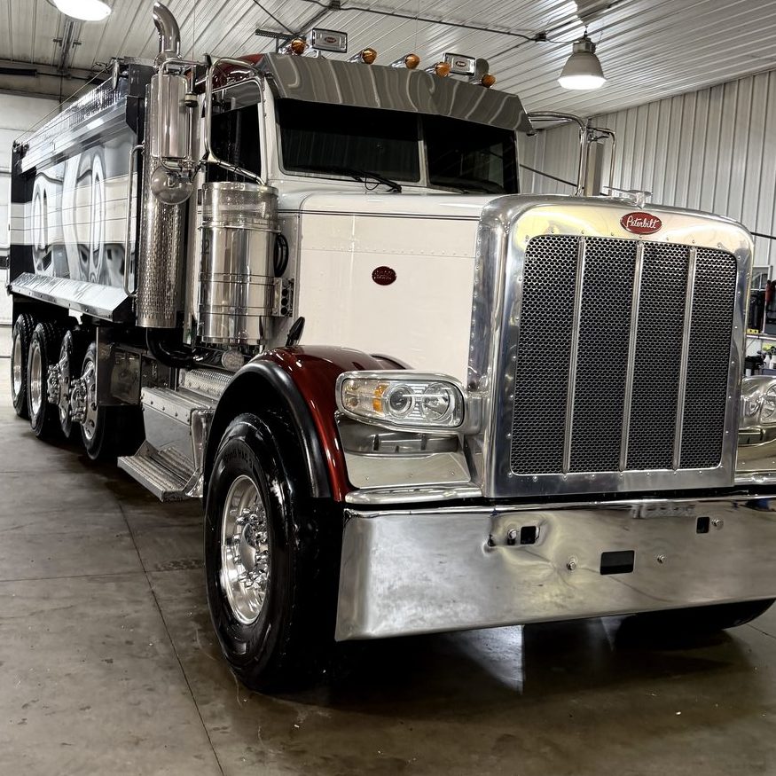 Dump truck at the shop